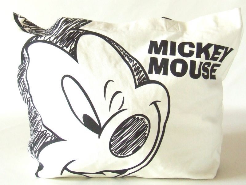 新入荷 Disneyミッキー ミニーマウス手書き風トートバッグ